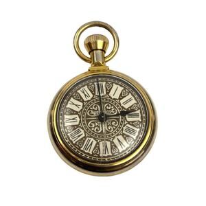 VTG Westclox Country Gentleman Gold Pocket Watch Cracked Face 1970's